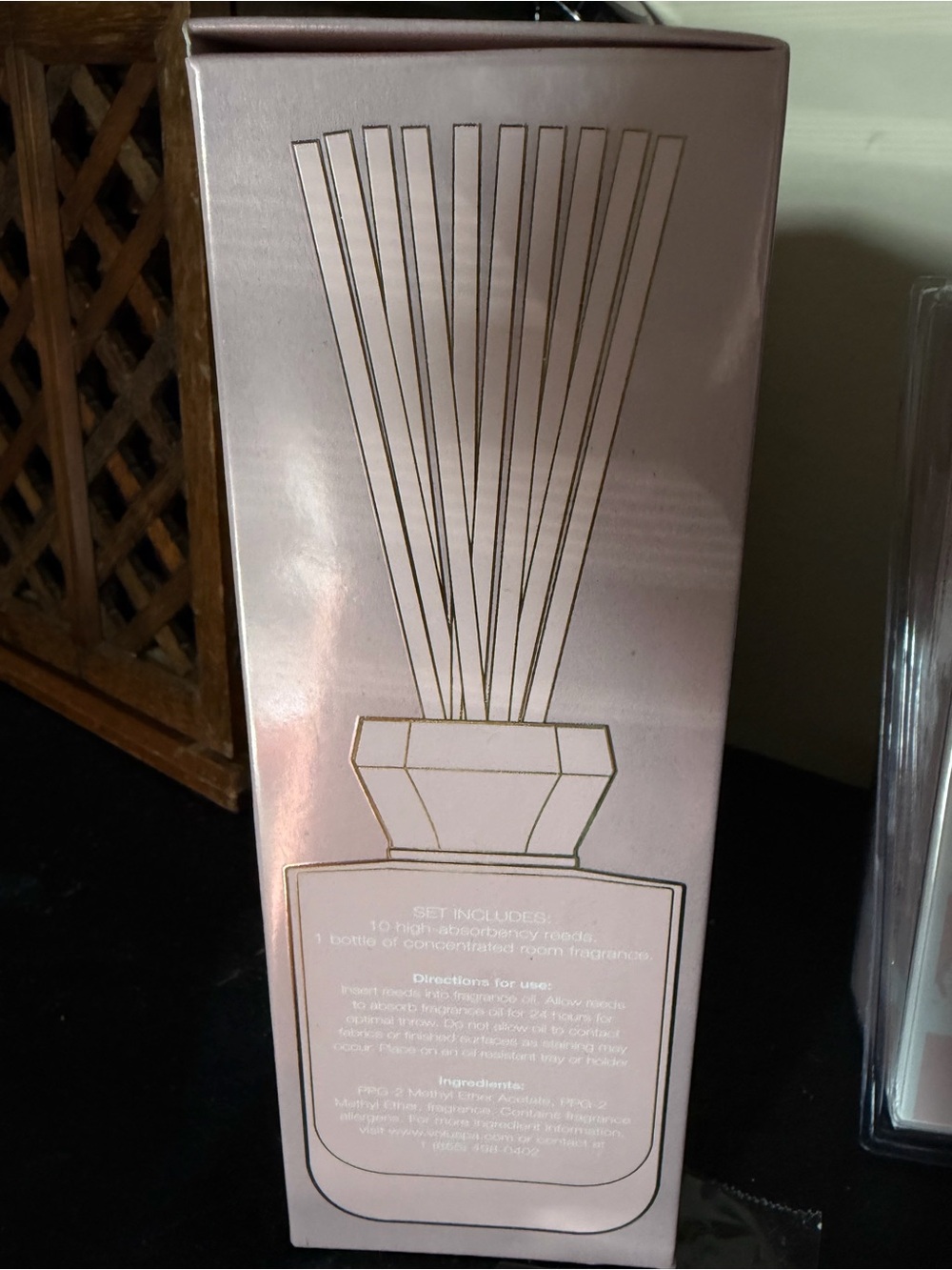 Voluspa Rose Gold Reed Diffuser Set